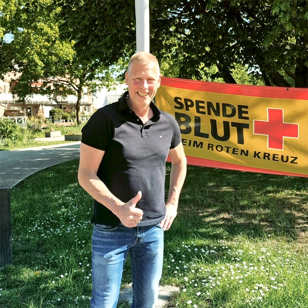 Seit Jahren ist die regelmäßige Blutspende für mich selbstverständlich. markus-dahmen-buergermeister-kandidat-kleve-2025-05-13-blutspende